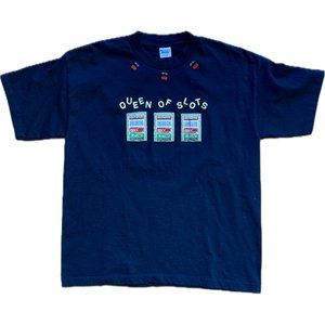 Vintage early 90’s NWOT Queen of Slots t-shirt